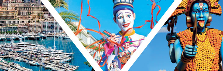 Carnaval de Nice et fête des citrons à Menton