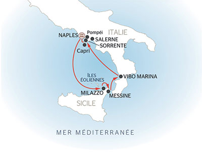 Carte croisière Sicile