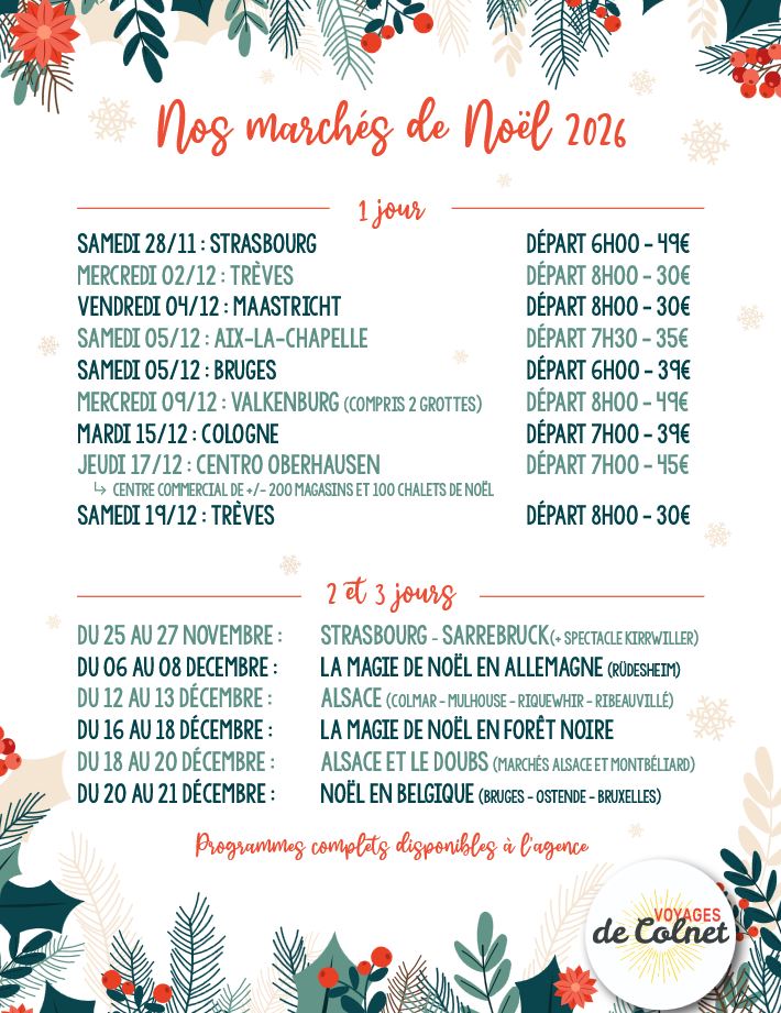 Marchés de Noël 2026